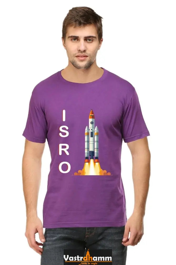 ISRO Space Explorer Round Neck Half Sleeve Classic T-Shirts for Men Vastrdhamm