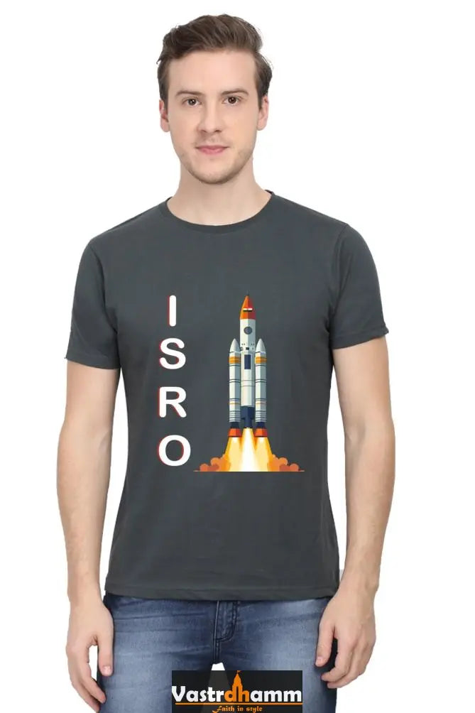 ISRO Space Explorer Round Neck Half Sleeve Classic T-Shirts for Men Vastrdhamm