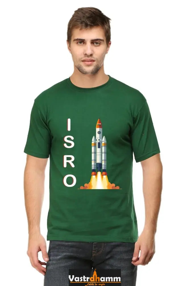 ISRO Space Explorer Round Neck Half Sleeve Classic T-Shirts for Men Vastrdhamm