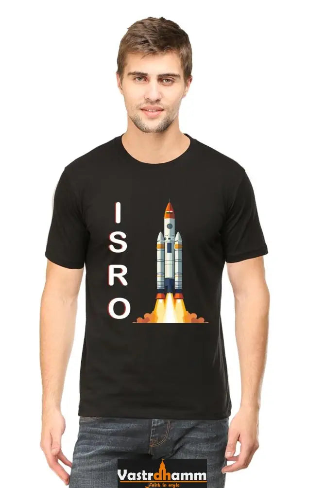 ISRO Space Explorer Round Neck Half Sleeve Classic T-Shirts for Men Vastrdhamm