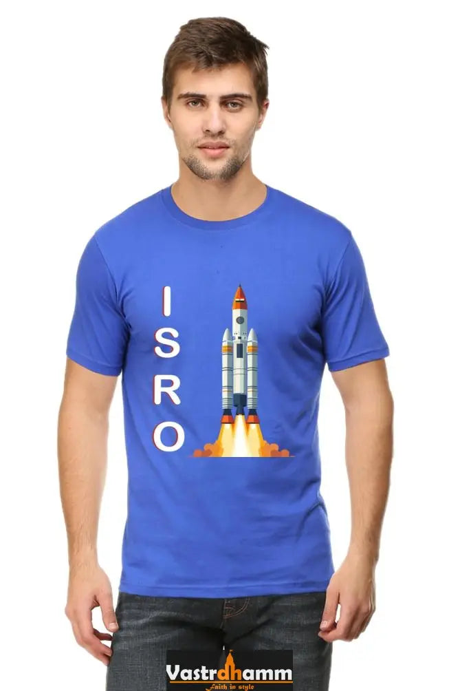 ISRO Space Explorer Round Neck Half Sleeve Classic T-Shirts for Men Vastrdhamm