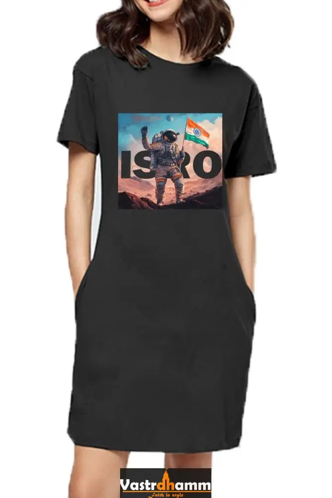 ISRO Space Explorer T-Shirts Dress for Women Vastrdhamm