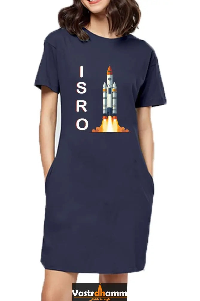 ISRO Space Explorer T-Shirts Dress for Women Vastrdhamm