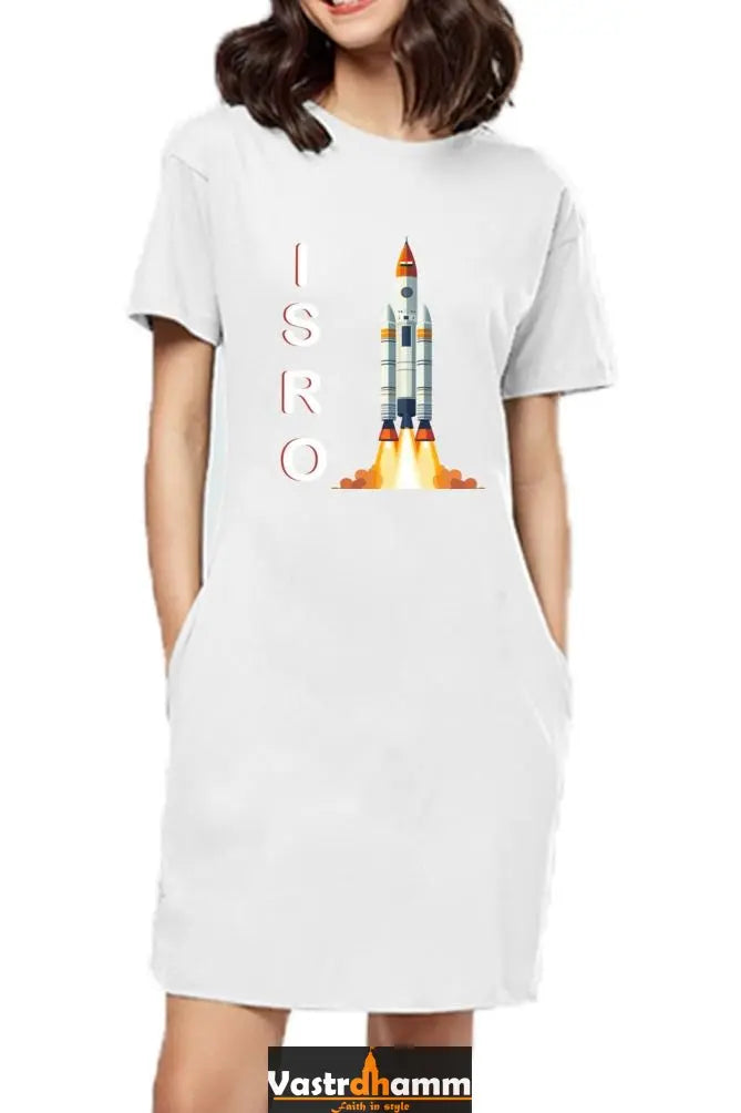 ISRO Space Explorer T-Shirts Dress for Women Vastrdhamm