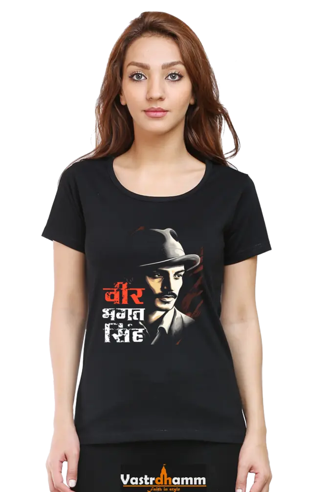 Inquilab Round Neck Half Sleeve Classic T-Shirts for Women Vastrdhamm