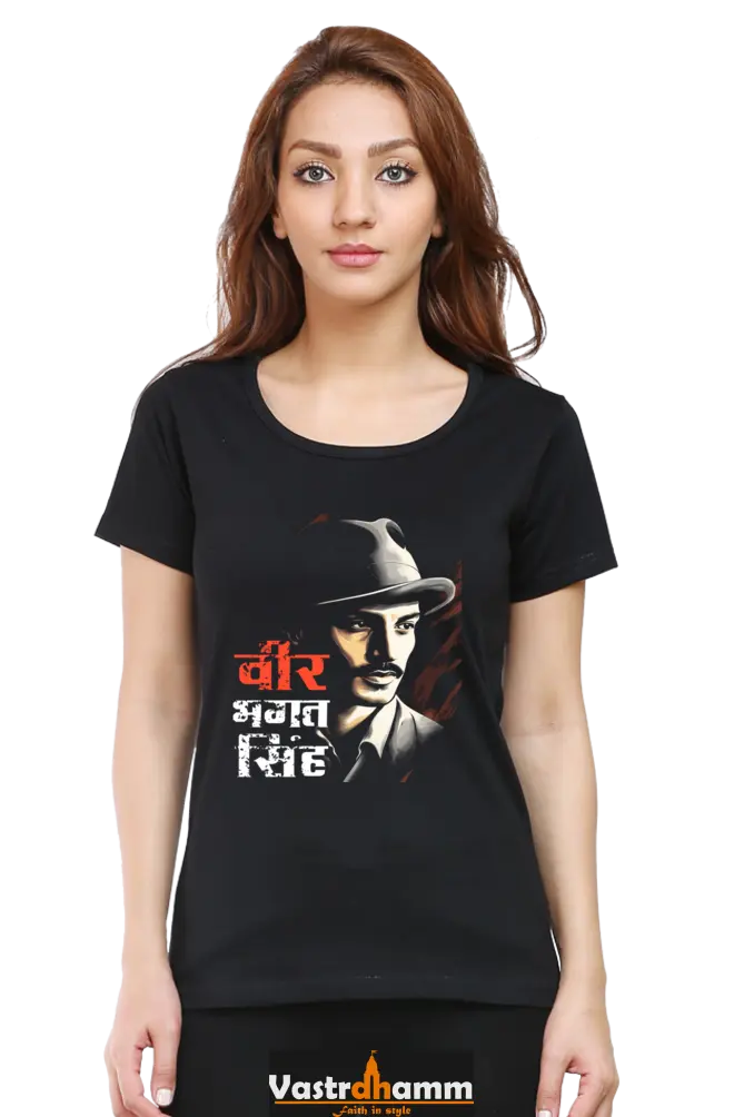 Inquilab Round Neck Half Sleeve Classic T-Shirts for Women Vastrdhamm