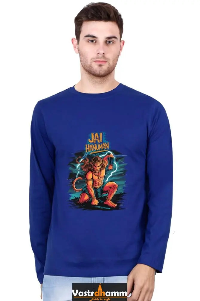 Intrepid Hanuman Ji Round Neck Full Sleeve Vastrdhamm