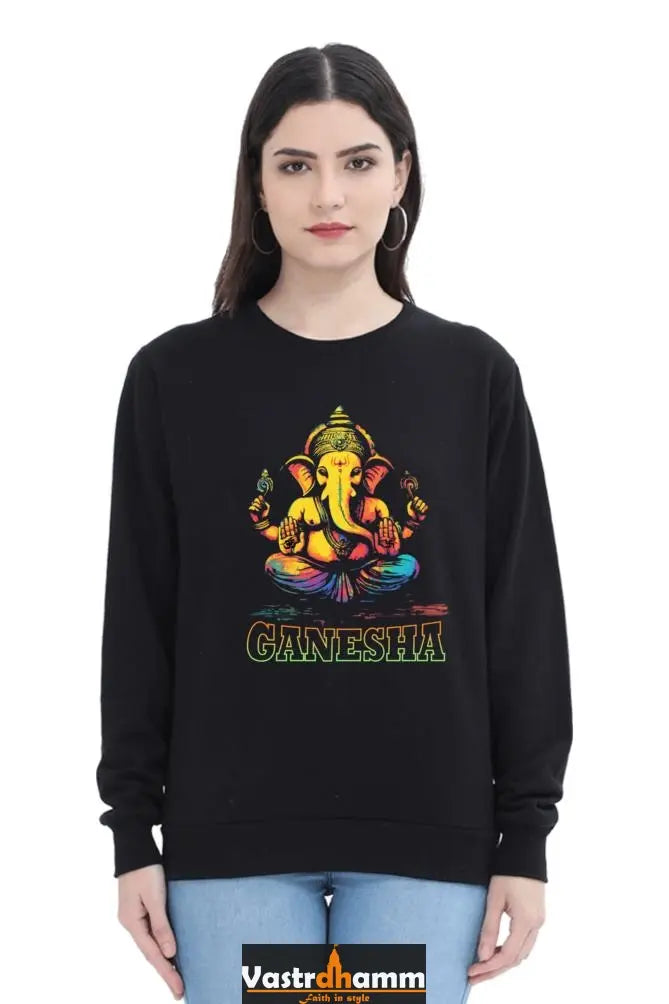 Jai Ganesha BlessingsSweatshirt T-Shirts for Women Vastrdhamm