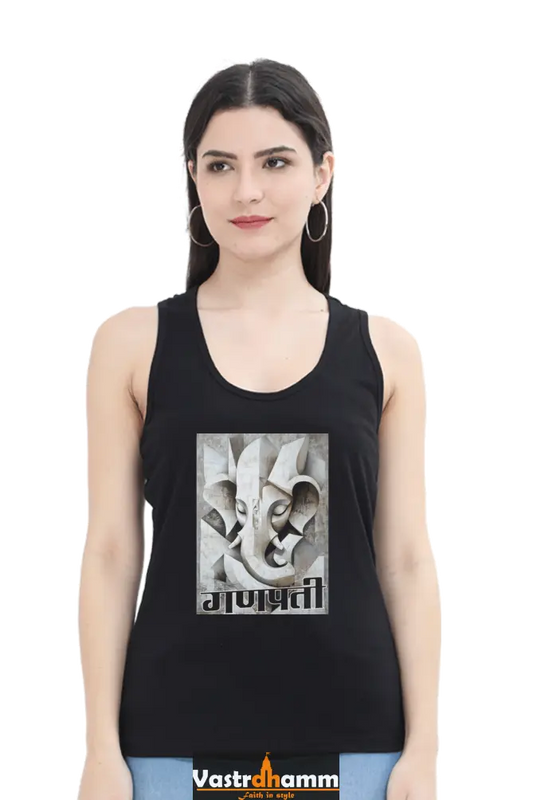 Jai Ganesha GloryTank Top T-Shirts for Women Vastrdhamm