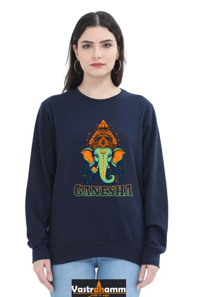 Jai Ganesha PowerSweatshirt T-Shirts for Women Vastrdhamm