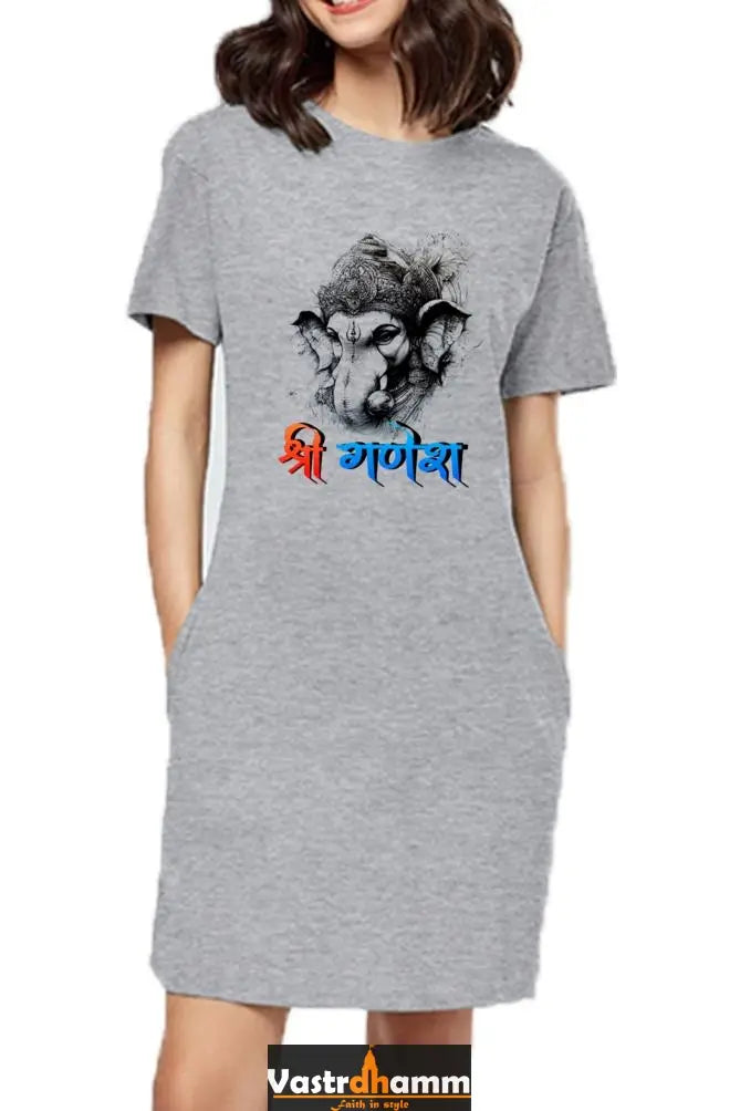 Jai Ganesha PowerT-Shirts Dress for Women Vastrdhamm