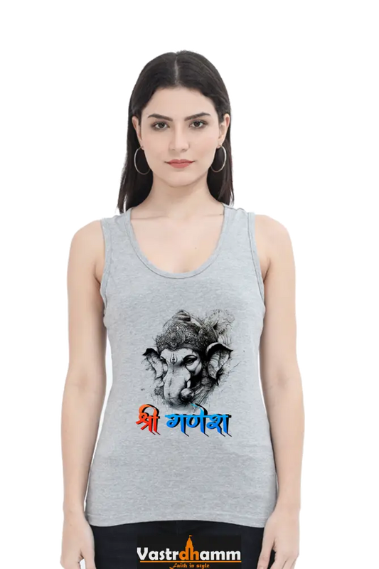 Jai Ganesha PowerTank Top T-Shirts for Women Vastrdhamm