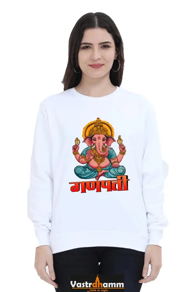 Jai Ganesha SpiritSweatshirt T-Shirts for Women Vastrdhamm