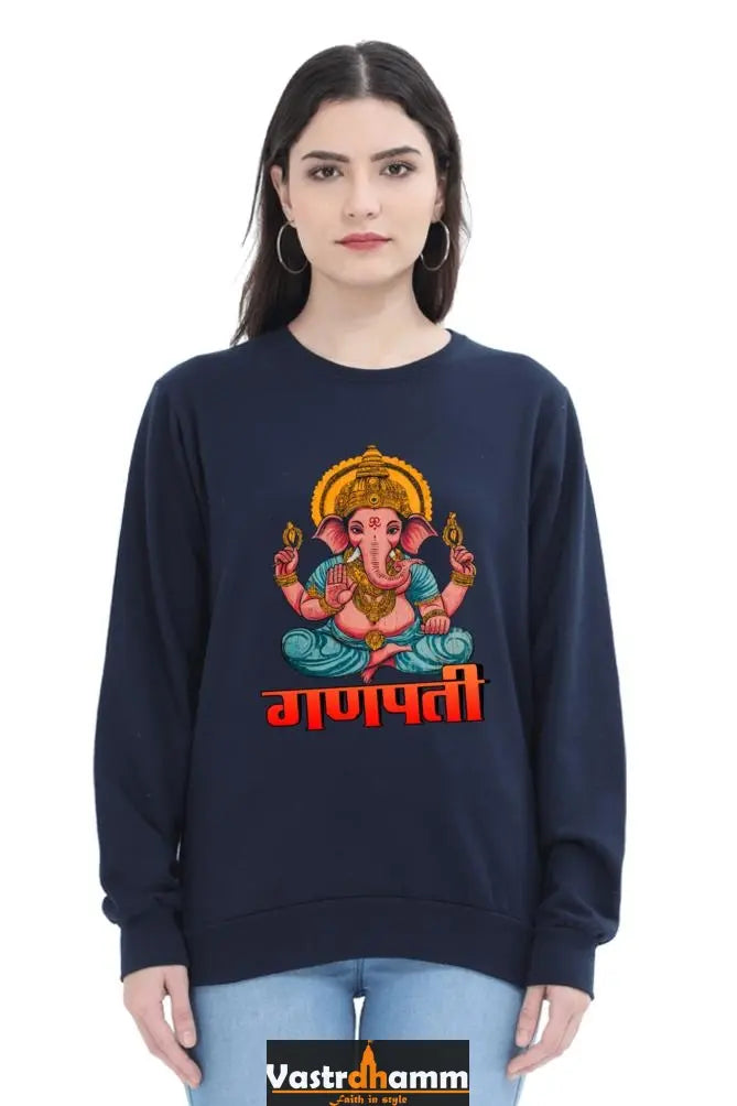 Jai Ganesha SpiritSweatshirt T-Shirts for Women Vastrdhamm