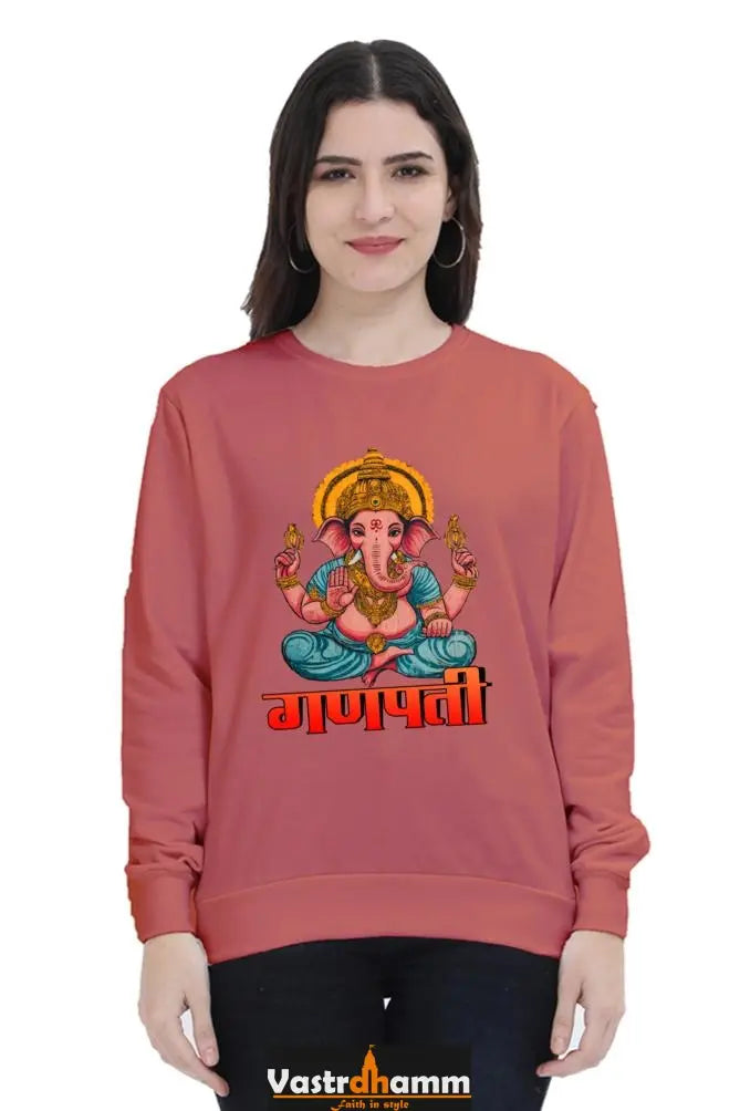 Jai Ganesha SpiritSweatshirt T-Shirts for Women Vastrdhamm