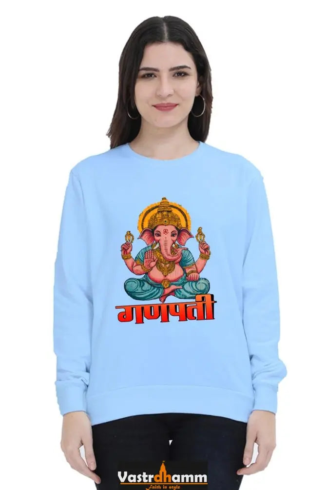 Jai Ganesha SpiritSweatshirt T-Shirts for Women Vastrdhamm