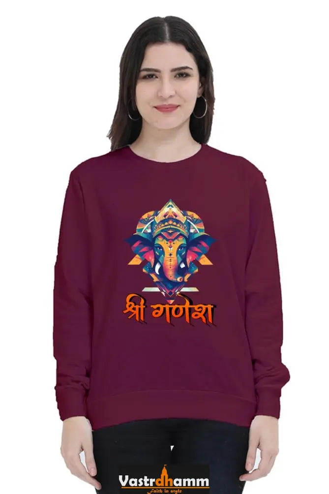 Jai Ganesha VictorySweatshirt T-Shirts for Women Vastrdhamm