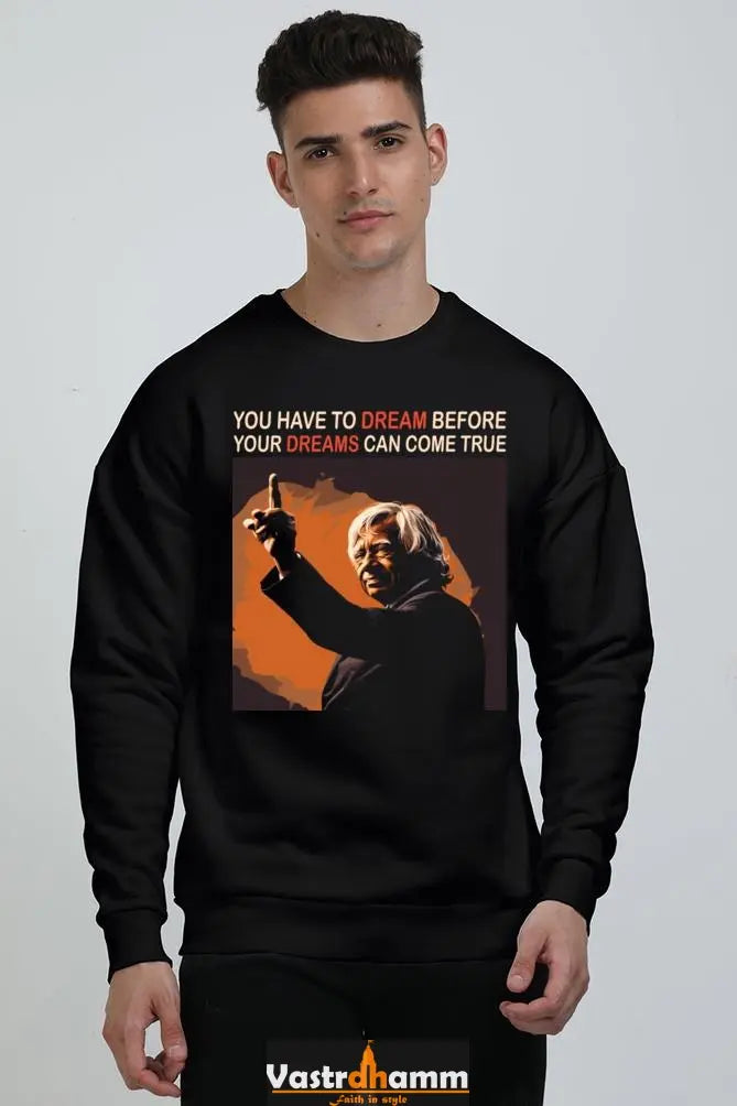 Kalam’s Vision: Ignite Young Minds Oversized Sweatshirt T-Shirts for Men Vastrdhamm