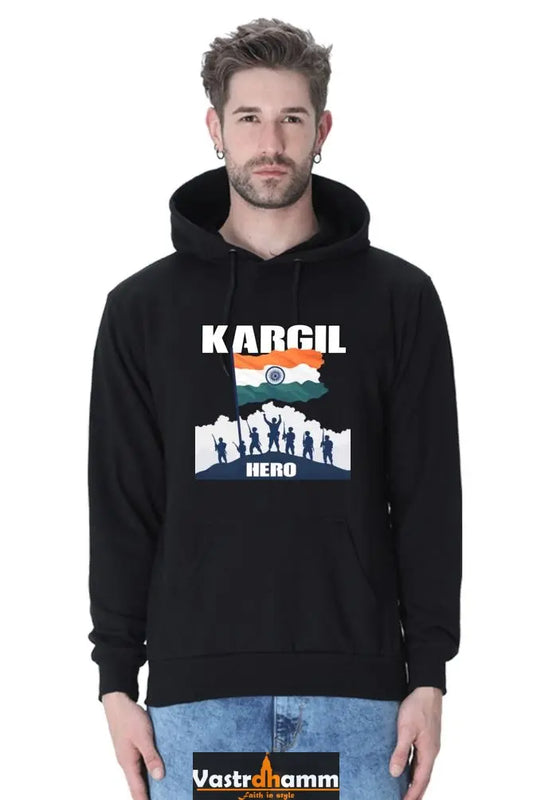 Kargil Hero: Braveheart Tribute Hoodie Sweatshirt T-Shirts for Men Vastrdhamm