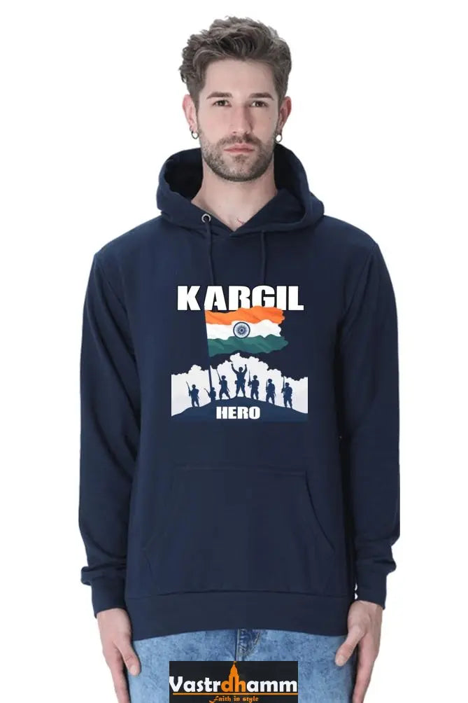 Kargil Hero: Braveheart Tribute Hoodie Sweatshirt T-Shirts for Men Vastrdhamm
