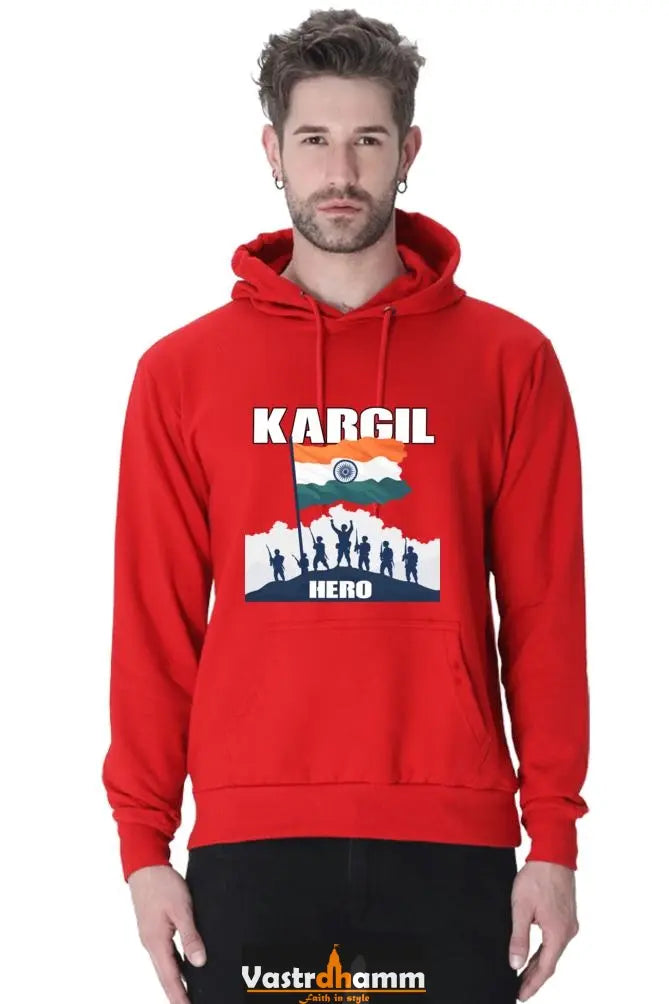 Kargil Hero: Braveheart Tribute Hoodie Sweatshirt T-Shirts for Men Vastrdhamm