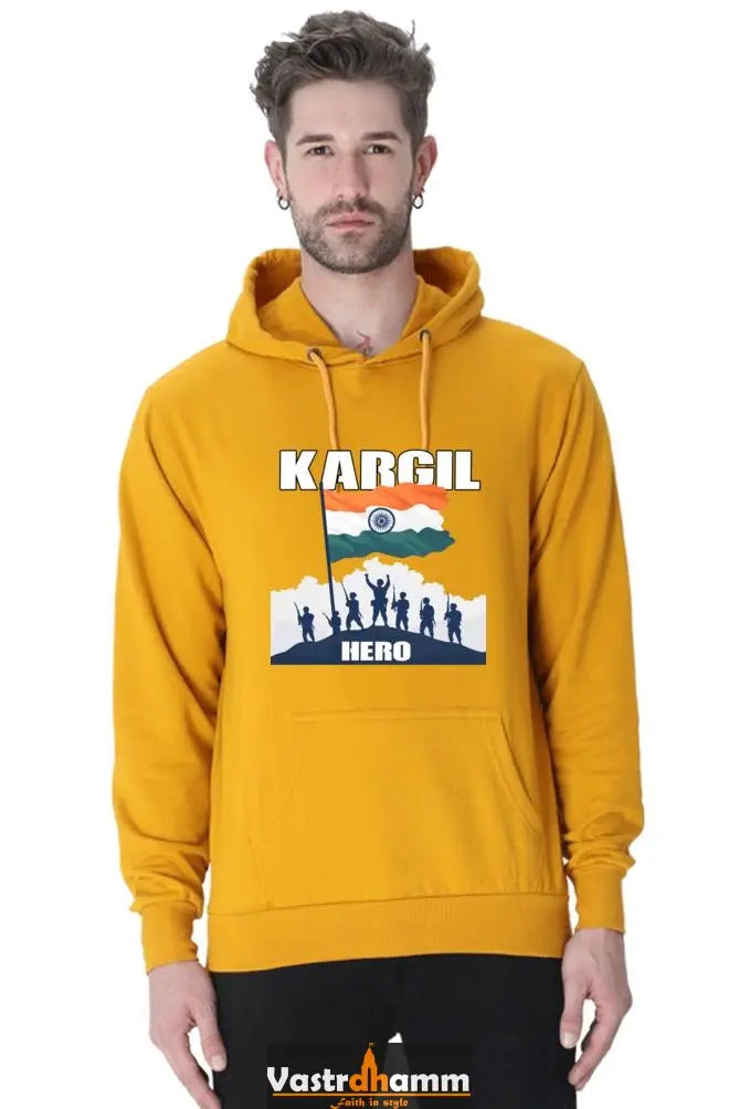 Kargil Hero: Braveheart Tribute Hoodie Sweatshirt T-Shirts for Men Vastrdhamm