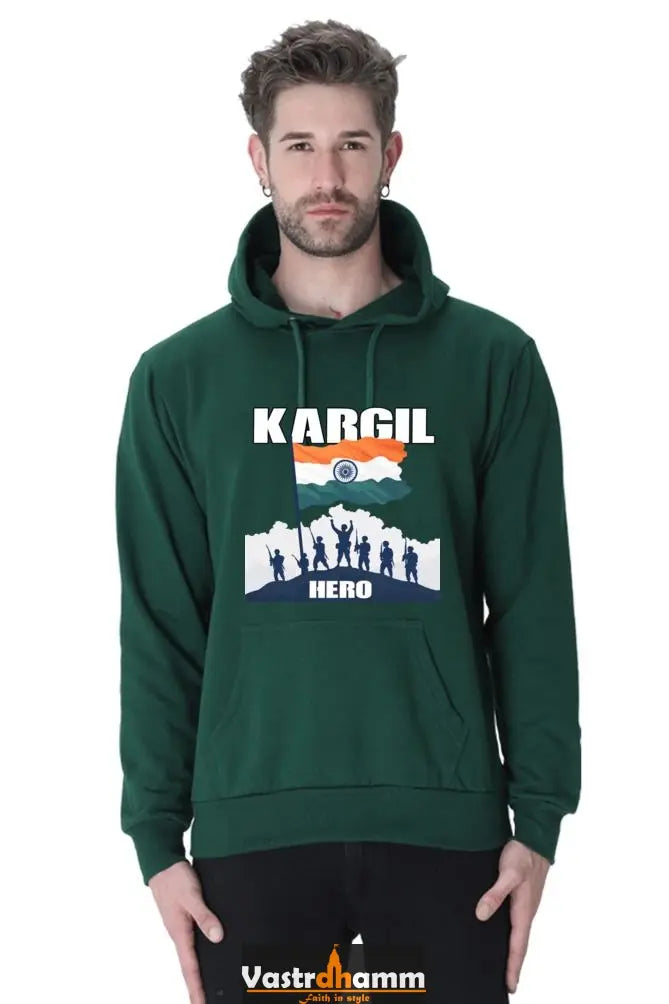 Kargil Hero: Braveheart Tribute Hoodie Sweatshirt T-Shirts for Men Vastrdhamm