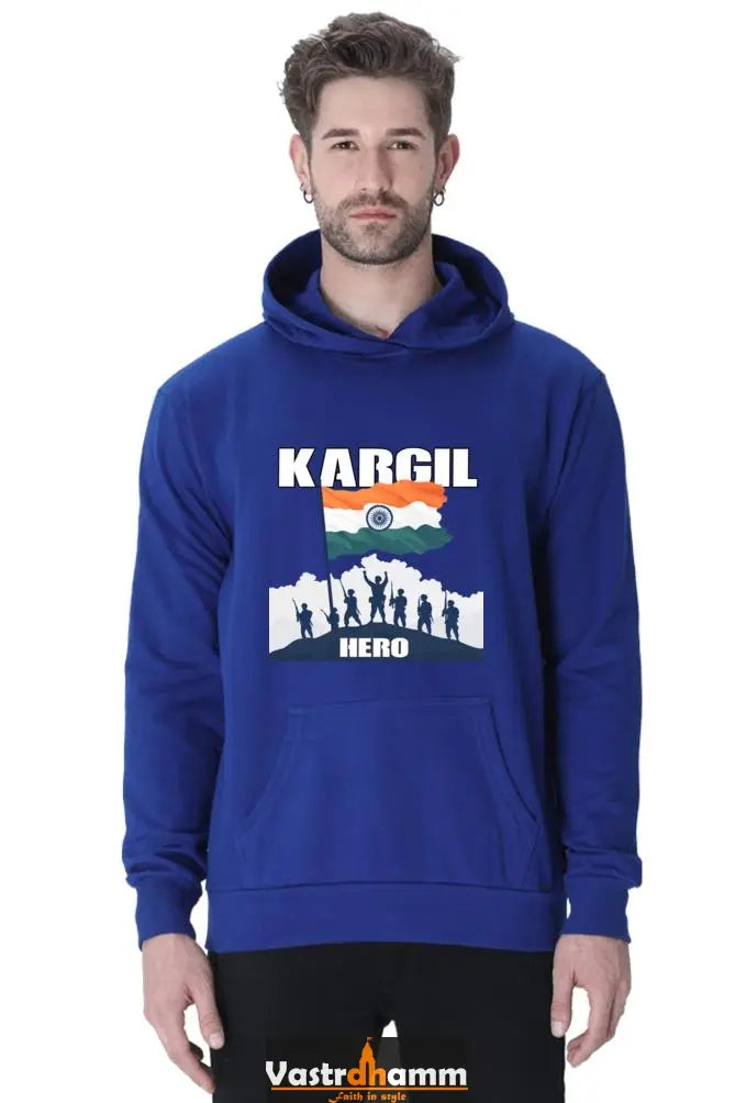 Kargil Hero: Braveheart Tribute Hoodie Sweatshirt T-Shirts for Men Vastrdhamm