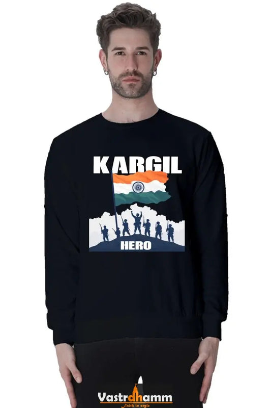 Kargil Hero: Braveheart Tribute Sweatshirt T-Shirts for Men Vastrdhamm