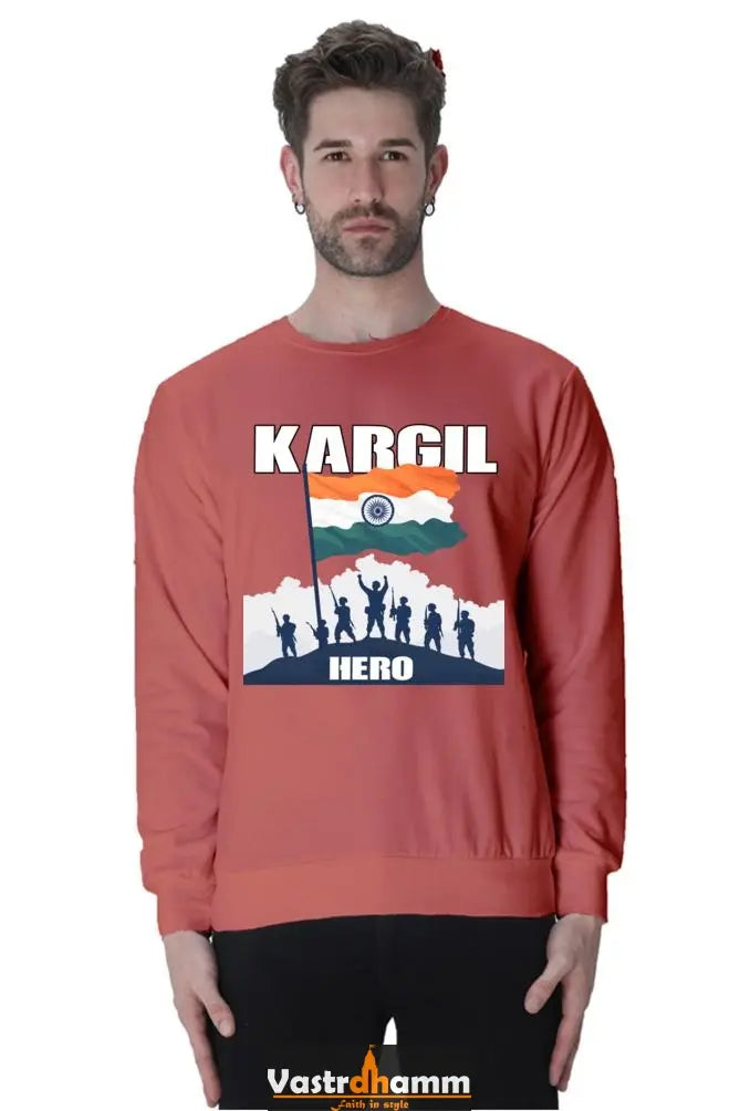 Kargil Hero: Braveheart Tribute Sweatshirt T-Shirts for Men Vastrdhamm