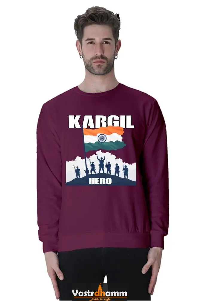 Kargil Hero: Braveheart Tribute Sweatshirt T-Shirts for Men Vastrdhamm