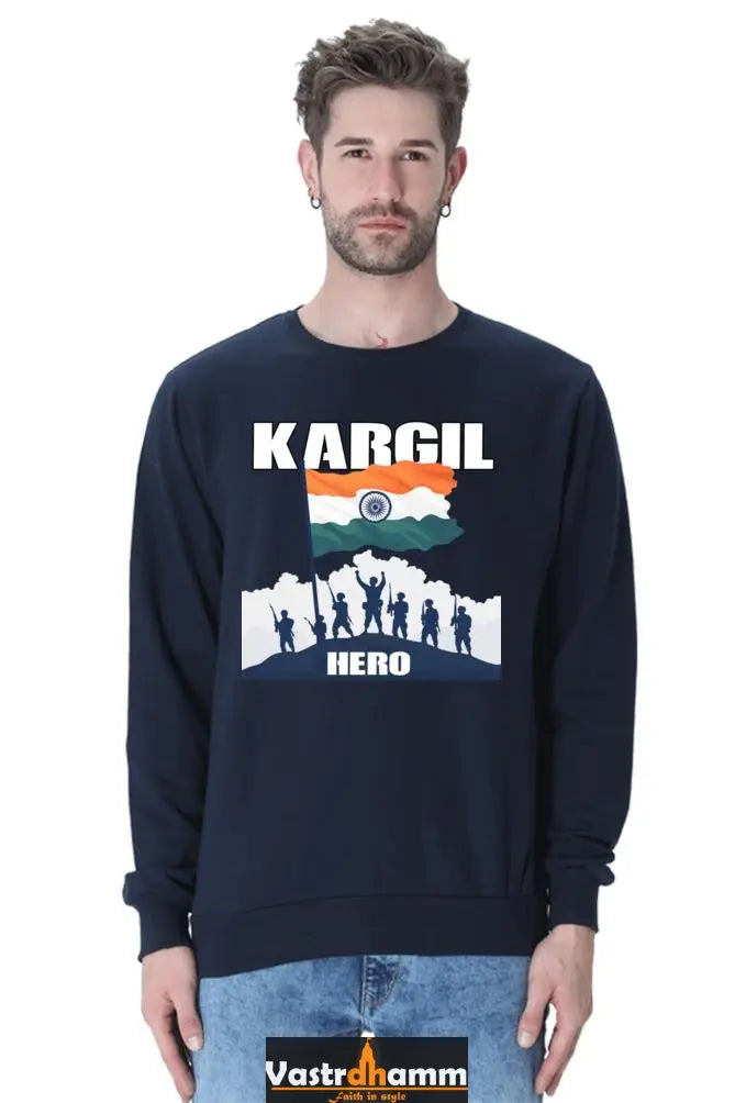 Kargil Hero: Braveheart Tribute Sweatshirt T-Shirts for Men Vastrdhamm