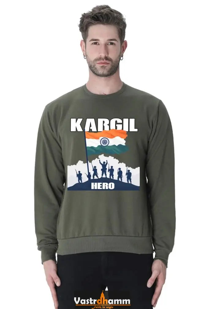 Kargil Hero: Braveheart Tribute Sweatshirt T-Shirts for Men Vastrdhamm