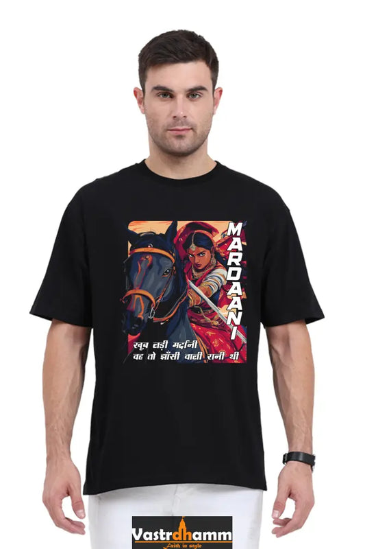 Lakshmi Bai Courage Unleashed Oversized Classic T-Shirts for Men Vastrdhamm