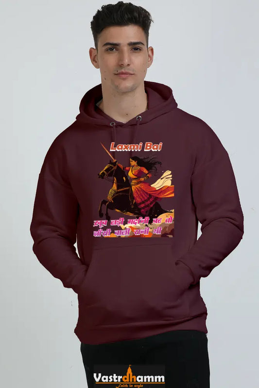 Lakshmi Bai Fierce Defender Oversized Hooded Sweatshirt T-Shirts for Men Vastrdhamm