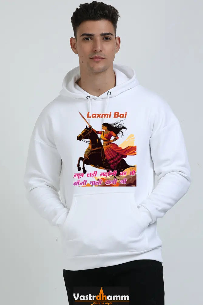 Lakshmi Bai Fierce Defender Oversized Hooded Sweatshirt T-Shirts for Men Vastrdhamm