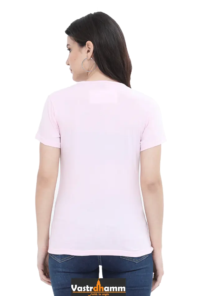 Lakshmi Bai Fierce Defender Round Neck Half Sleeve Classic T-Shirts for Women Vastrdhamm