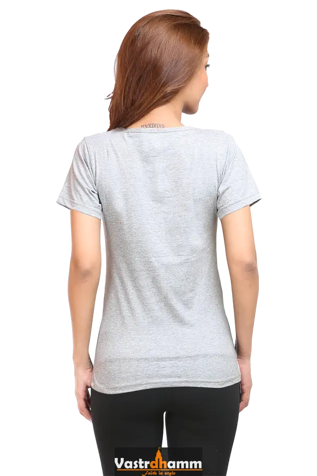 Lakshmi Bai Fierce Defender Round Neck Half Sleeve Classic T-Shirts for Women Vastrdhamm