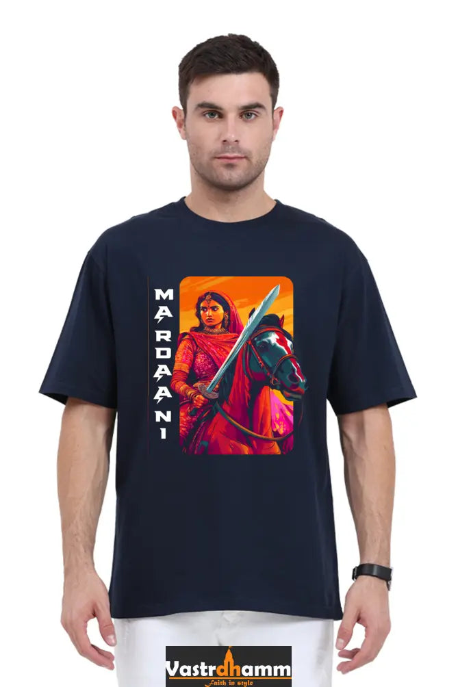 Lakshmi Bai Warrior Spirit Oversized Classic T-Shirts for Men Vastrdhamm