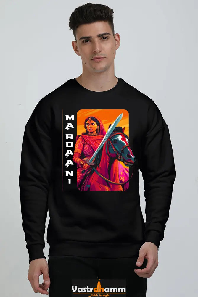 Lakshmi Bai Warrior Spirit Oversized Sweatshirt T-Shirts for Men Vastrdhamm