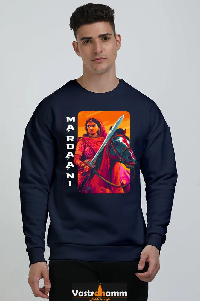 Lakshmi Bai Warrior Spirit Oversized Sweatshirt T-Shirts for Men Vastrdhamm