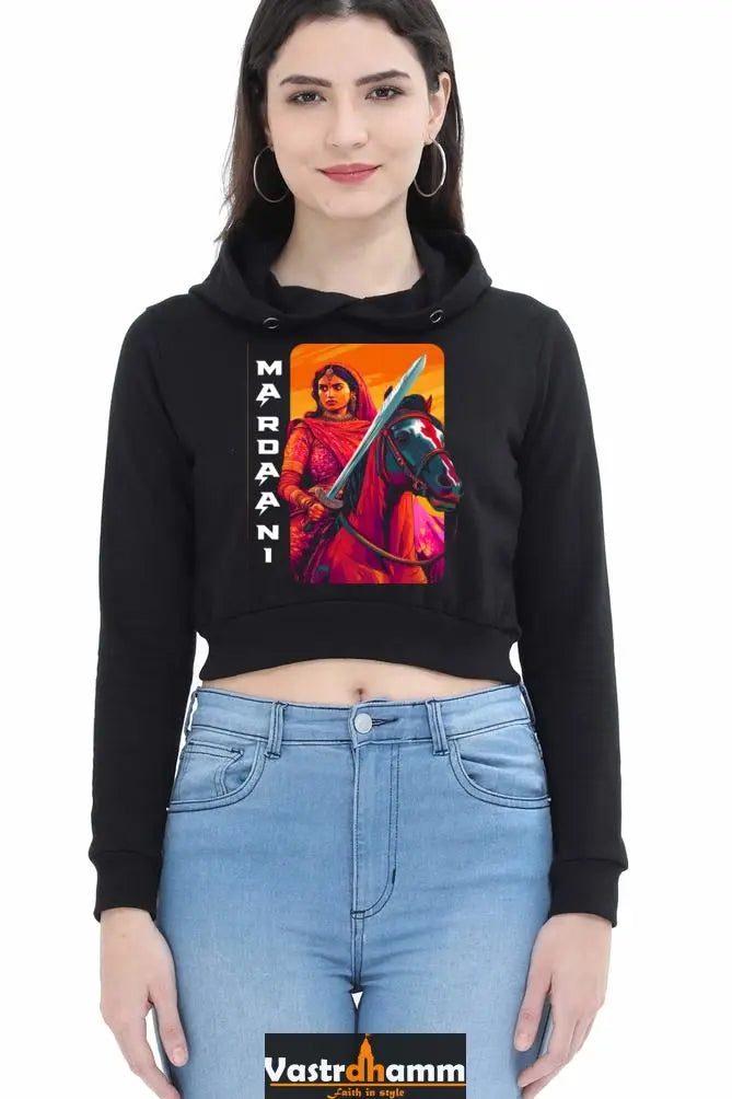 Lakshmi Bai Warrior SpiritCrop Hoodies for Women Vastrdhamm