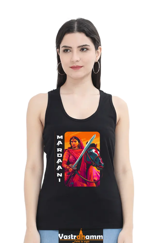 Lakshmi Bai Warrior SpiritTank Top T-Shirts for Women Vastrdhamm