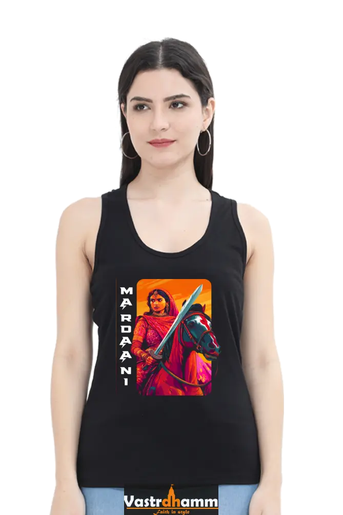 Lakshmi Bai Warrior SpiritTank Top T-Shirts for Women Vastrdhamm