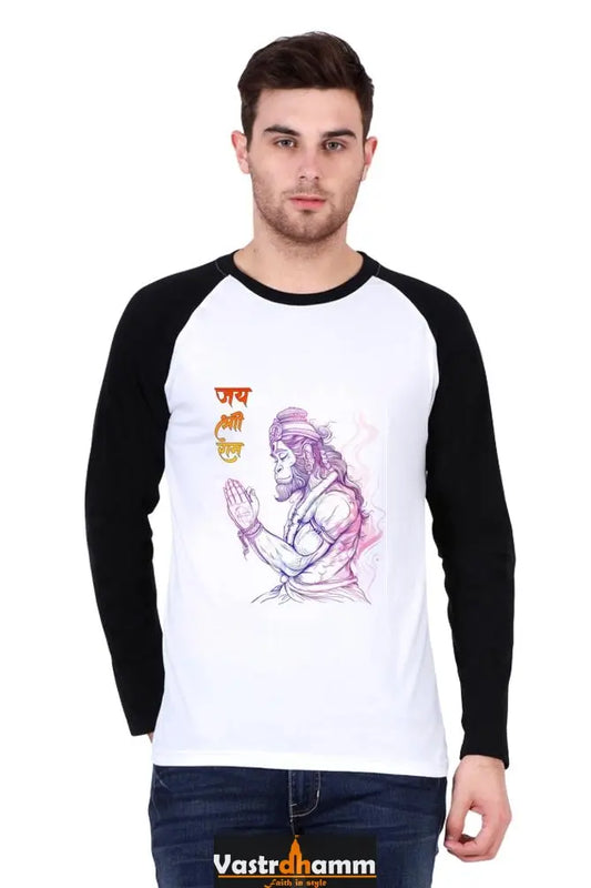 Lionhearted Hanuman Ji Raglan T-shirt Vastrdhamm