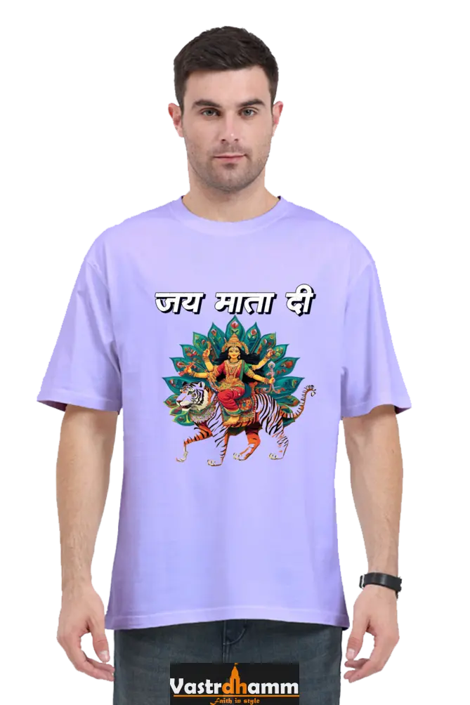 Maa Durga Glory Oversized Classic T-Shirts for Men Vastrdhamm