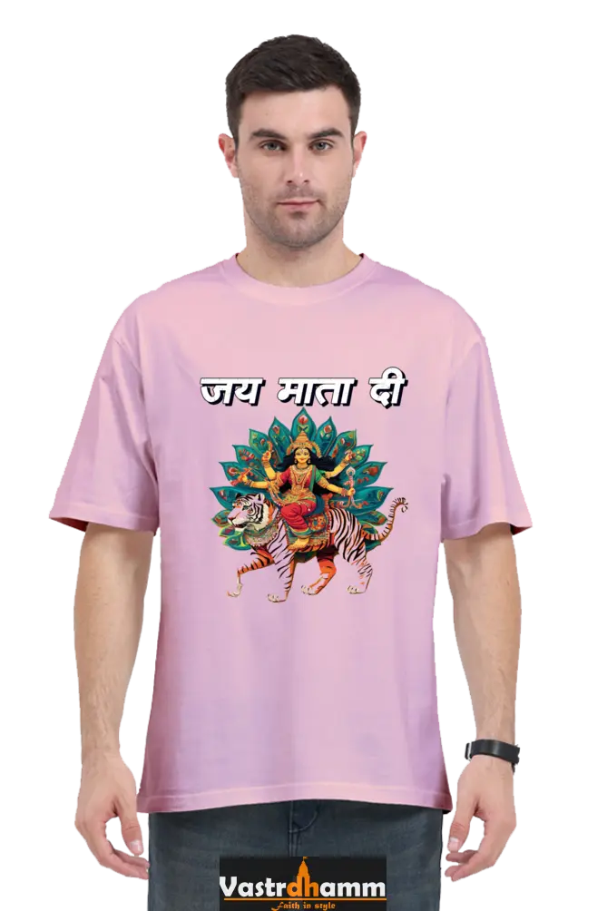 Maa Durga Glory Oversized Classic T-Shirts for Men Vastrdhamm