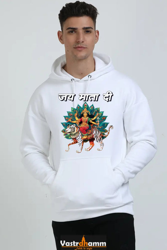 Maa Durga Glory Oversized Hooded Sweatshirt T-Shirts for Men Vastrdhamm