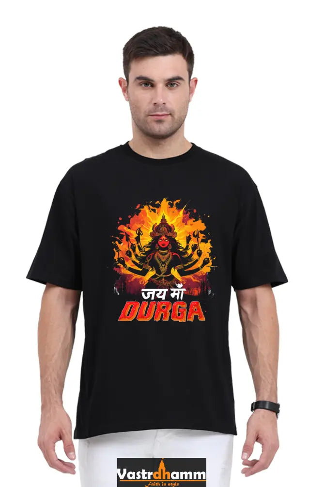 Maa Durga Protector Oversized Classic T-Shirts for Men Vastrdhamm