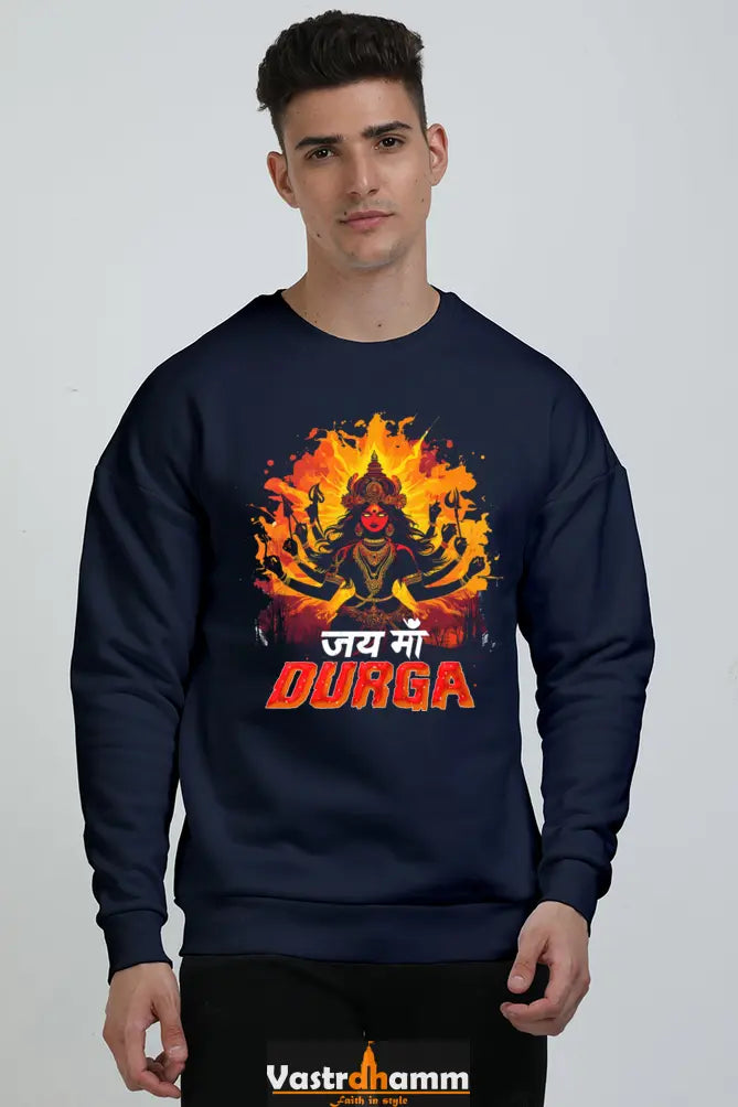 Maa Durga Protector Oversized Sweatshirt T-Shirts for Men Vastrdhamm